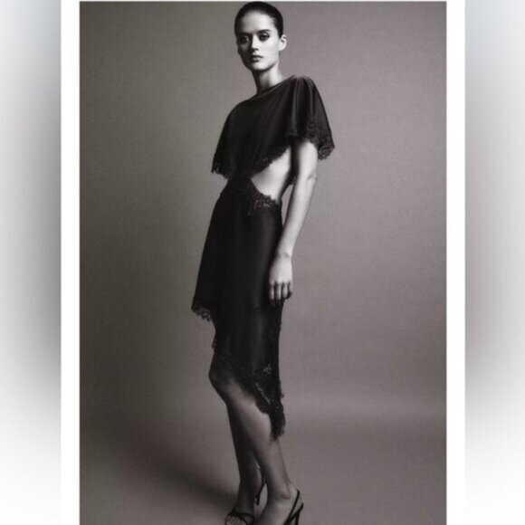 Zara ZW COLLECTION LACE CUT-OUT DRESS - Picture 7 of 9